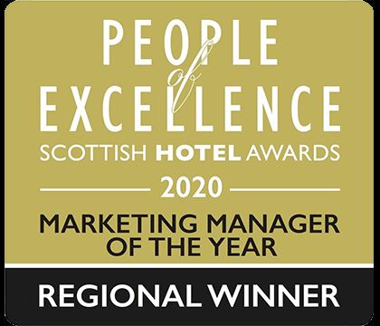 Marketing Manager of the year, regional winner 2020 Scottish Hotel Awards